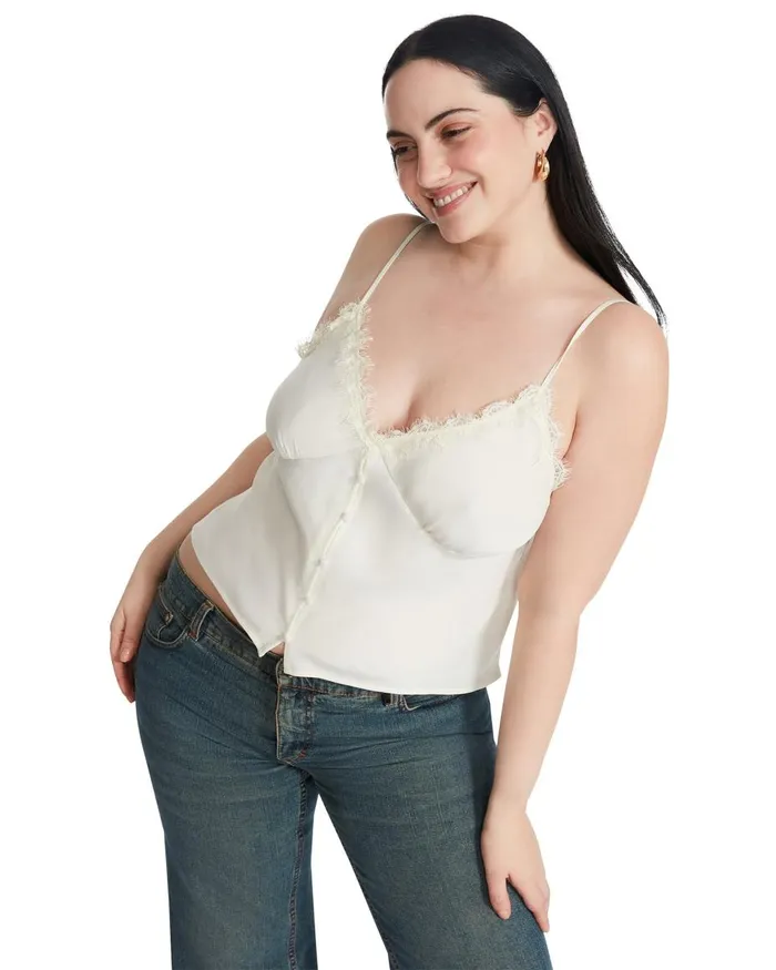 Steve Madden Asher Top Cream Womens Tops and Shirts