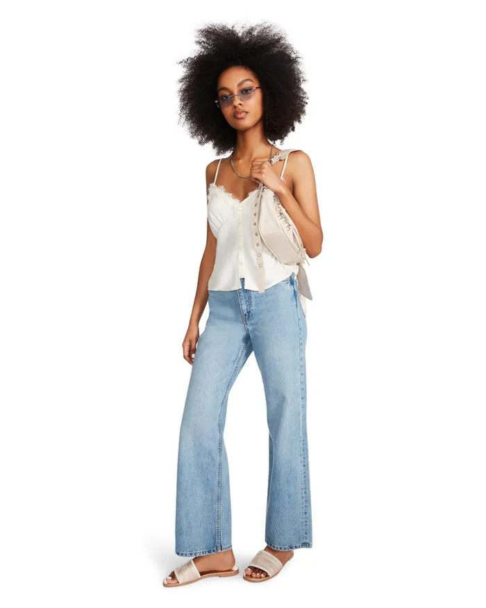 Steve Madden Asher Top Cream Womens Tops and Shirts