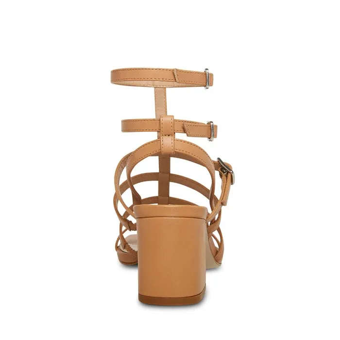 Steve Madden August Tan Leather Womens Sandals