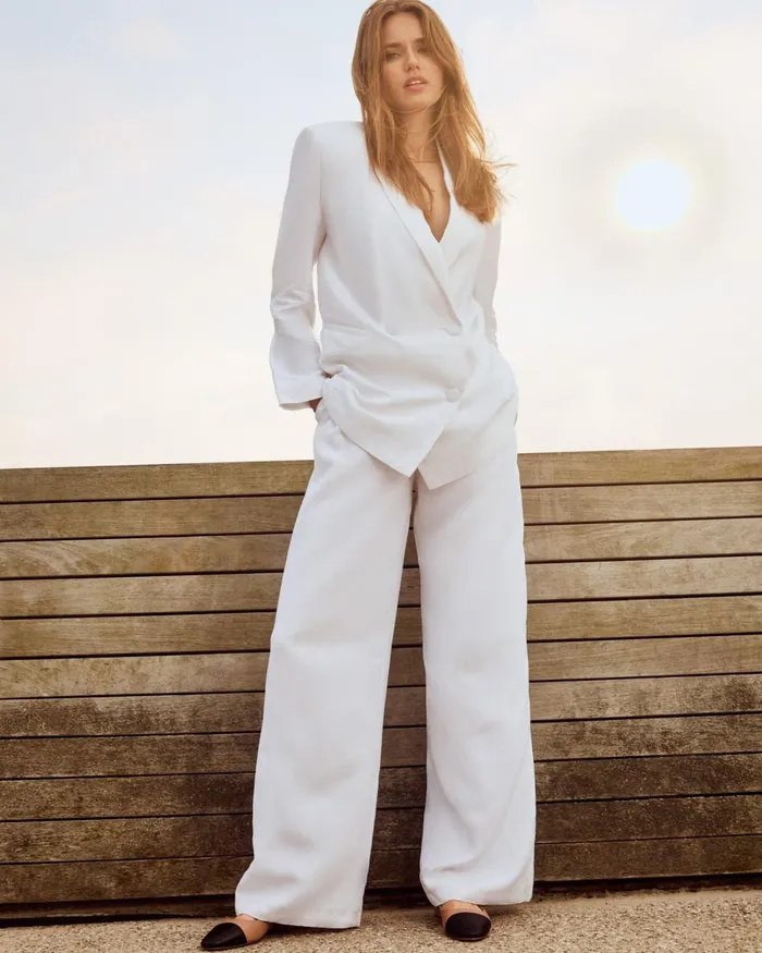 Steve Madden Baldwin Blazer White Womens Jackets and Coats