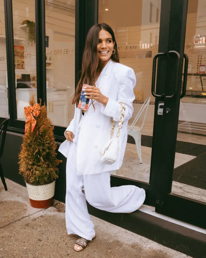 Steve Madden Baldwin Blazer White Womens Jackets and Coats