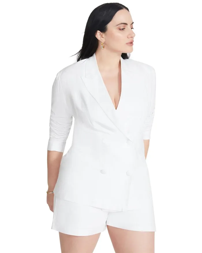Steve Madden Baldwin Blazer White Womens Jackets and Coats