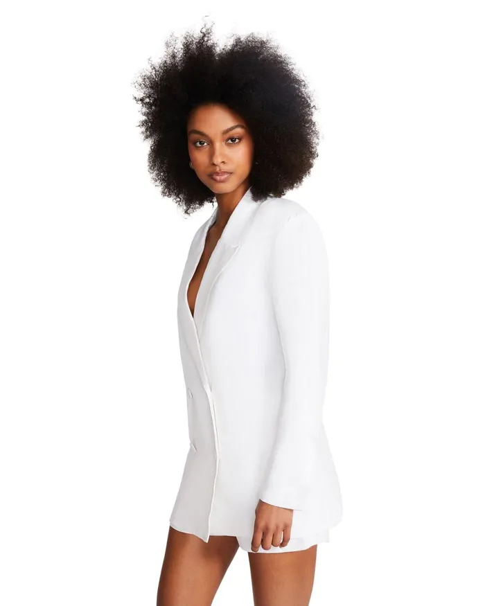 Steve Madden Baldwin Blazer White Womens Jackets and Coats