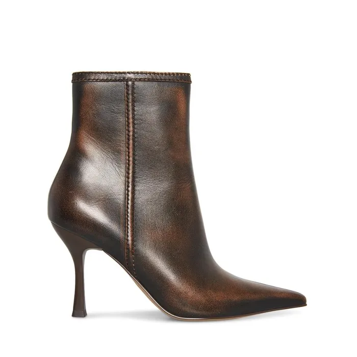 Steve Madden Brecken Brown Distressed Womens Boots and Booties