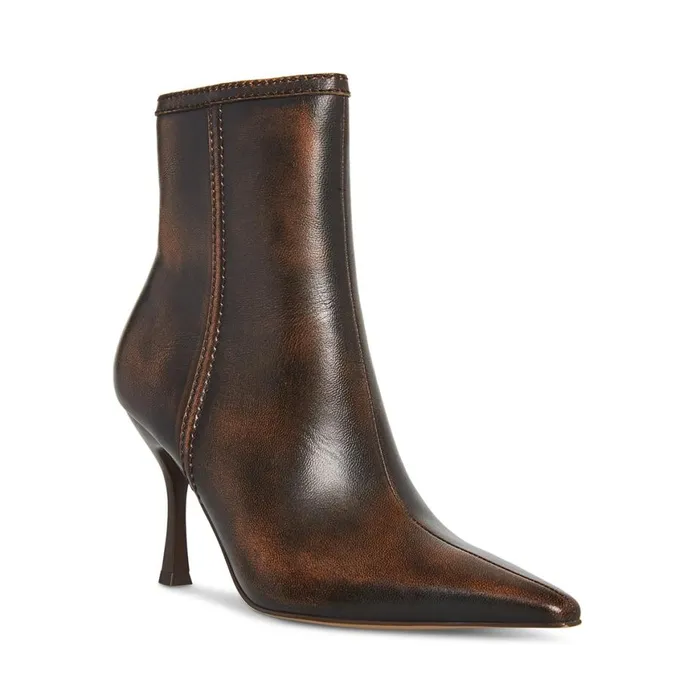 Steve Madden Brecken Brown Distressed Womens Boots and Booties