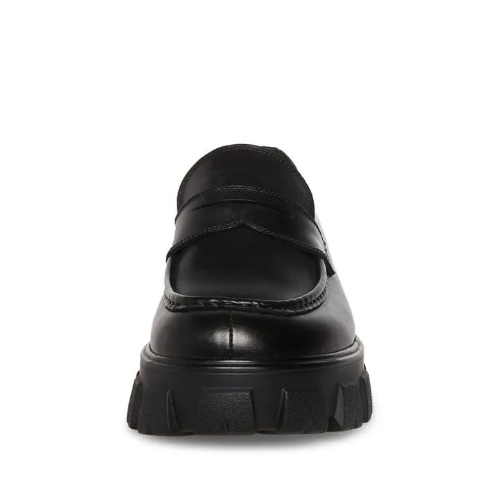 Steve Madden Centro Black Leather Mens Loafers Steve Madden Centro Black Leather Mens Loafers