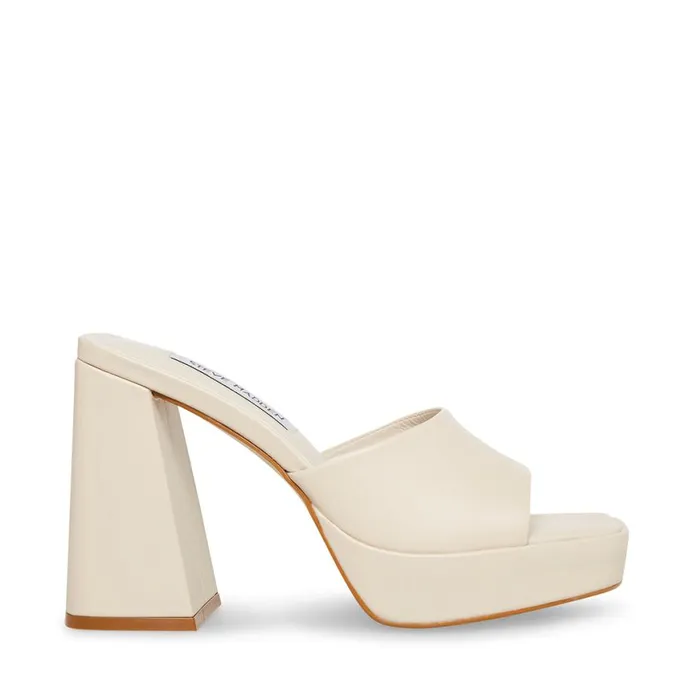 Steve Madden Cristo Bone Leather Womens Heels