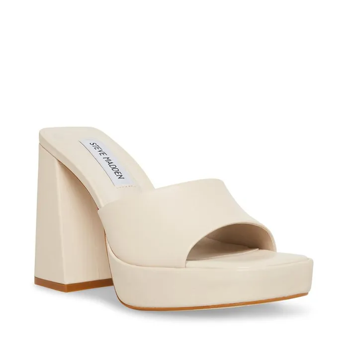 Steve Madden Cristo Bone Leather Womens Heels