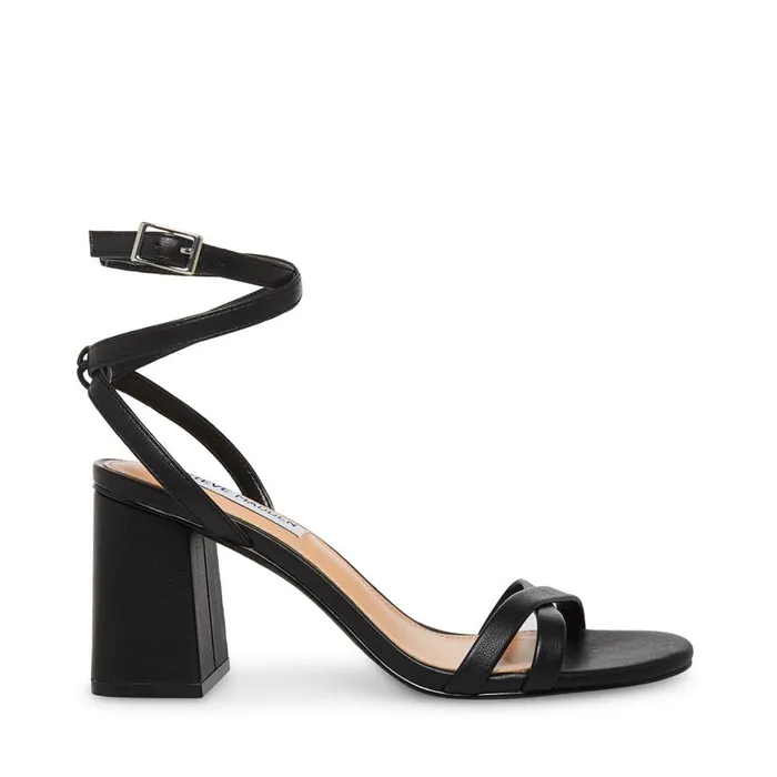 Steve Madden Eva Black Womens Heels