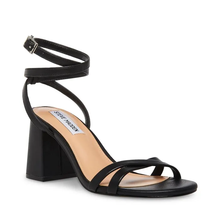 Steve Madden Eva Black Womens Heels