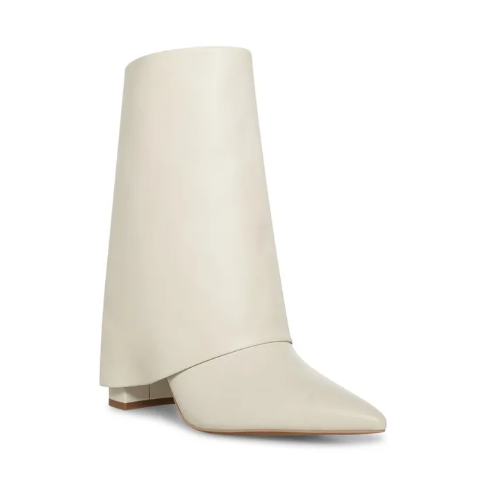 Steve Madden Fallon Bone Leather Womens Boots and Booties