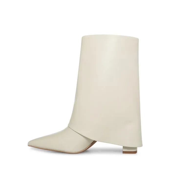Steve Madden Fallon Bone Leather Womens Boots and Booties