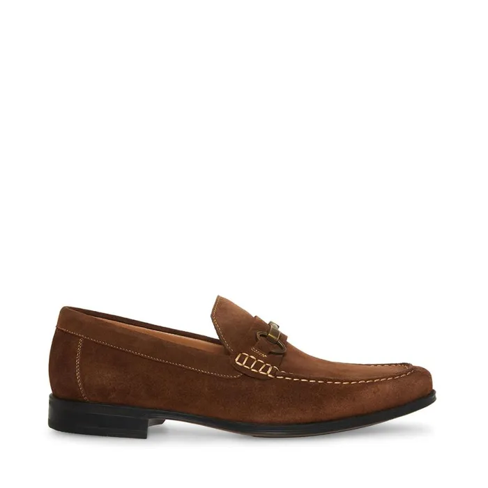 Steve Madden Gaddis Tobacco Suede Mens Loafers