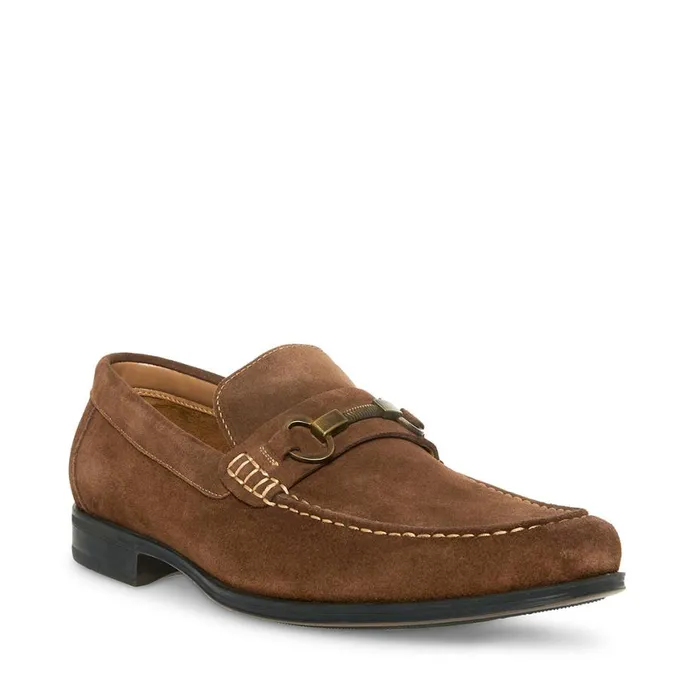 Steve Madden Gaddis Tobacco Suede Mens Loafers