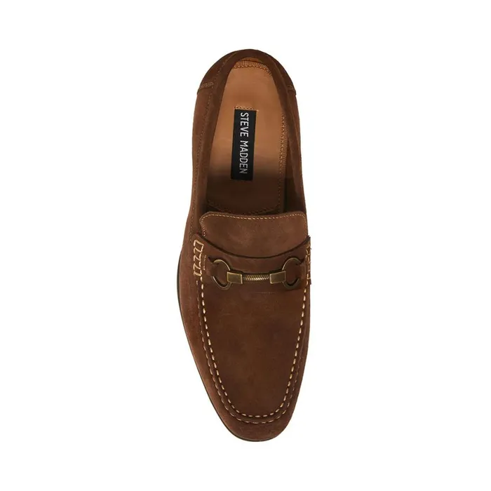 Steve Madden Gaddis Tobacco Suede Mens Loafers