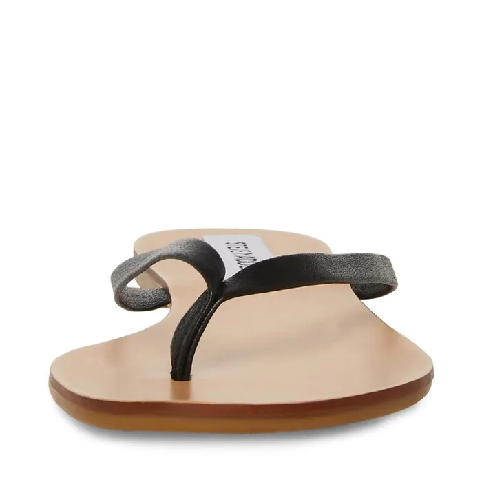 Steve Madden Image Black Leather Womens Sandals