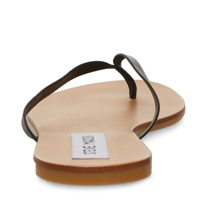 Steve Madden Image Black Leather Womens Sandals