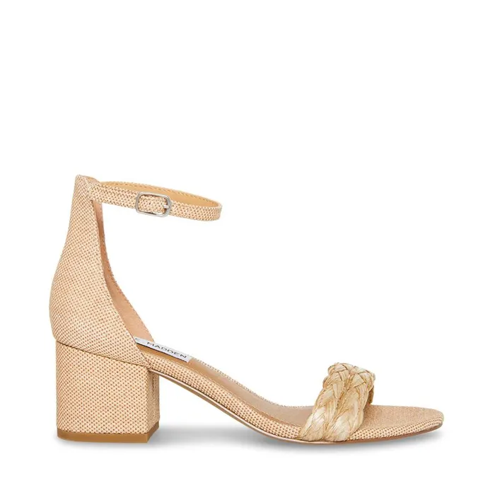 Steve Madden Irenee Natural Tweed Womens Sandals
