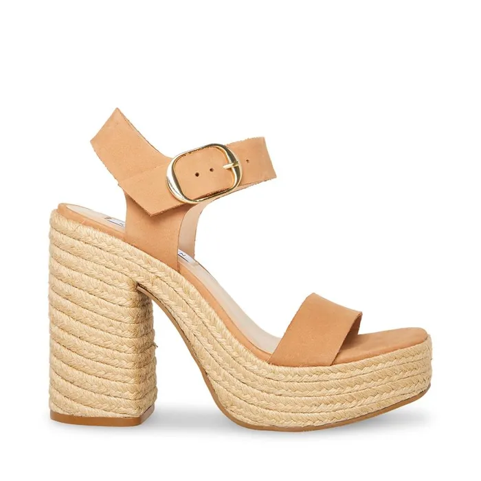 Steve Madden Janice Tan Nubuck Womens Heels