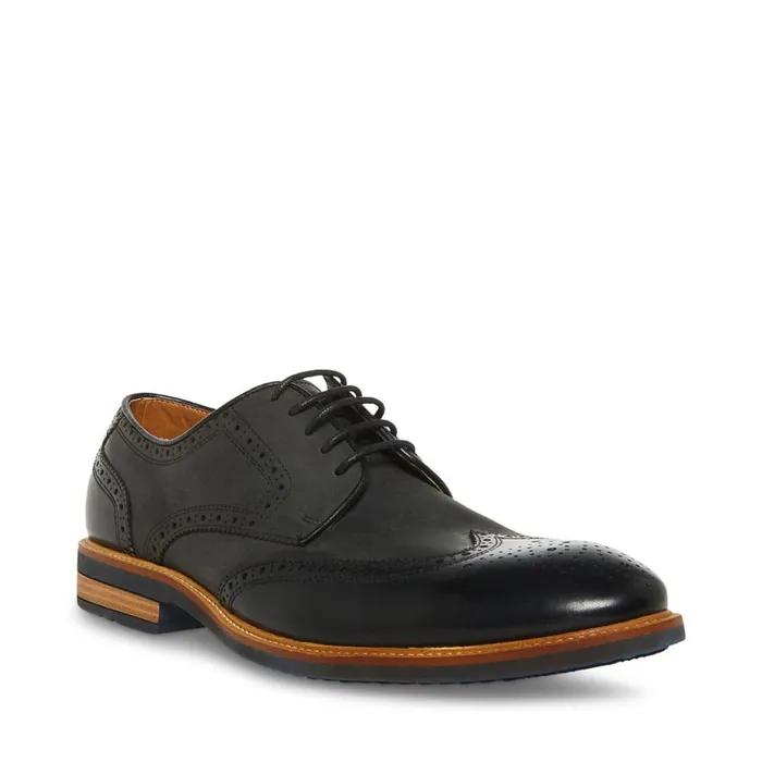 Steve Madden Kadynn Black Leather Mens Dress