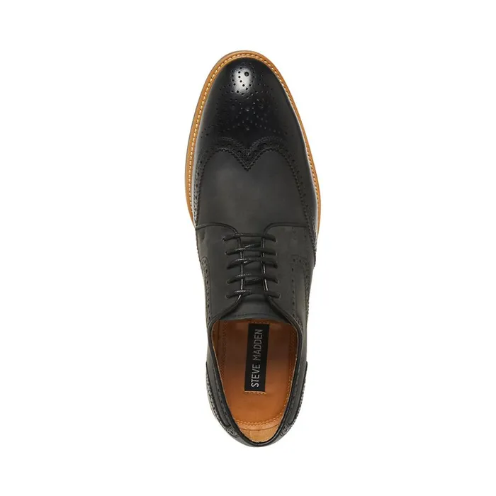 Steve Madden Kadynn Black Leather Mens Dress