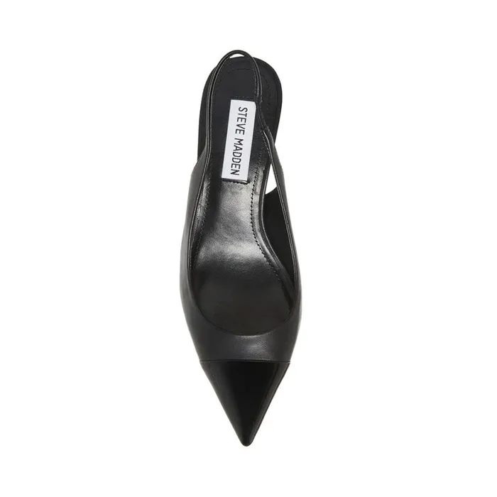 Steve Madden Kling Black Leather Womens Heels