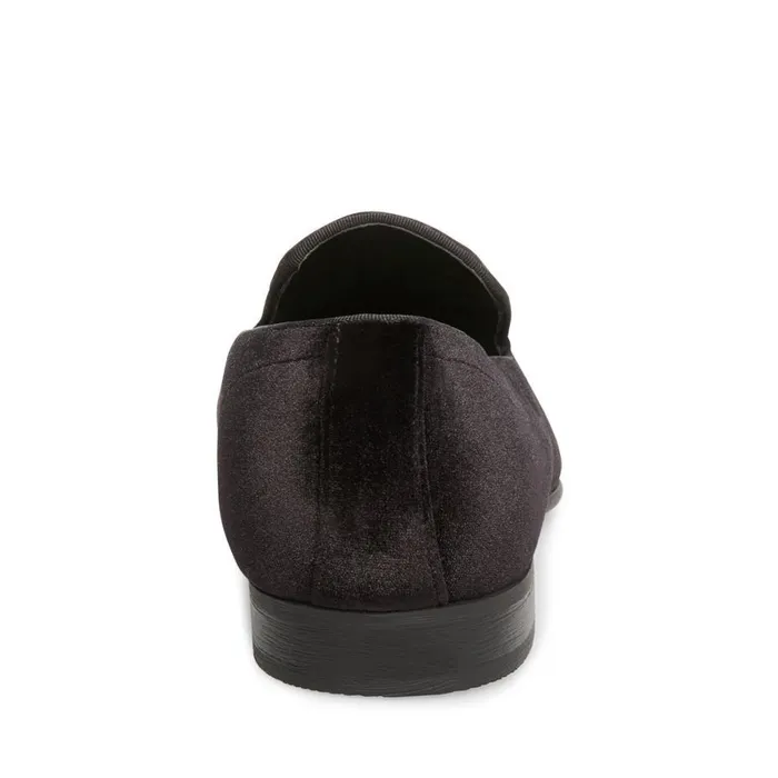 Steve Madden Laight Black Velvet Mens Loafers
