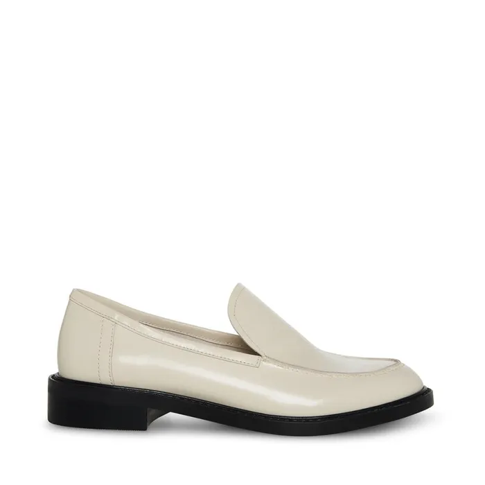 Steve Madden Larusso Bone Leather Womens Loafers and Flats