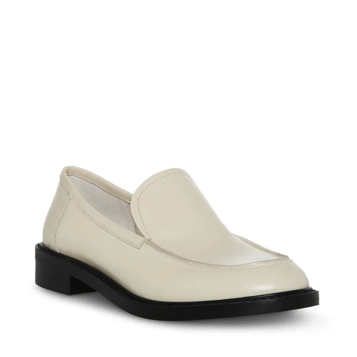 Steve Madden Larusso Bone Leather Womens Loafers and Flats