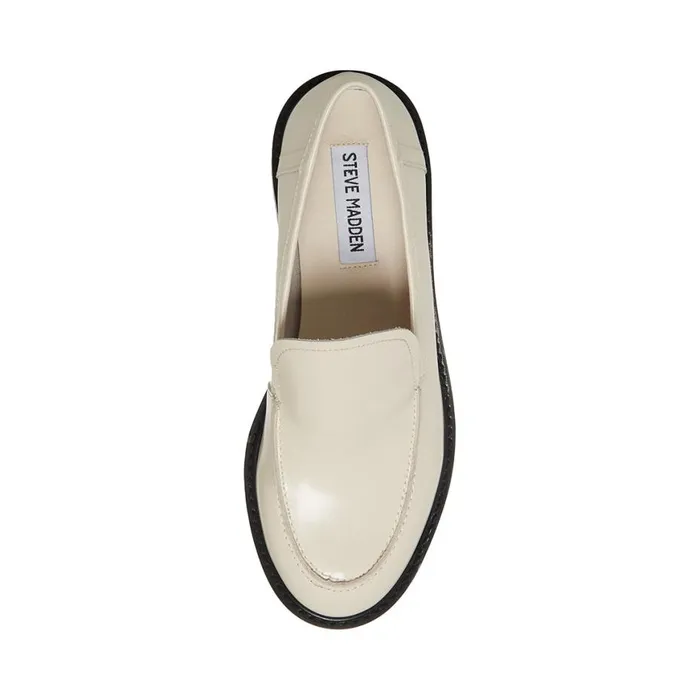 Steve Madden Larusso Bone Leather Womens Loafers and Flats