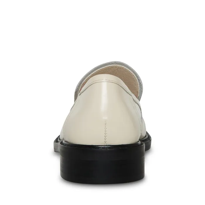 Steve Madden Larusso Bone Leather Womens Loafers and Flats