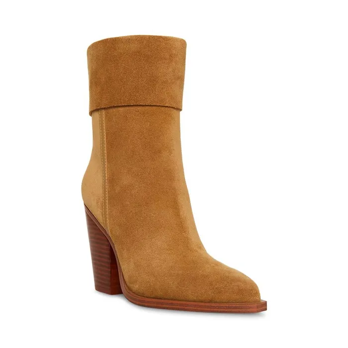 Steve Madden Latasha Tan Suede Womens Boots and Booties