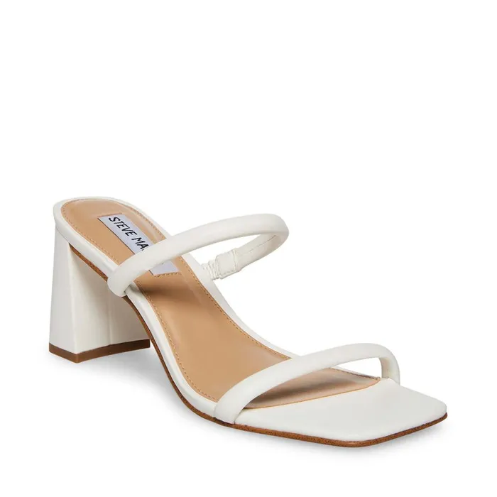 Steve Madden Lilah White Womens Heels
