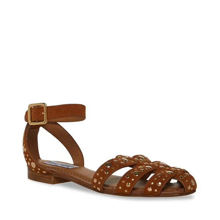 Steve Madden MediaS Tan Suede Womens Sandals