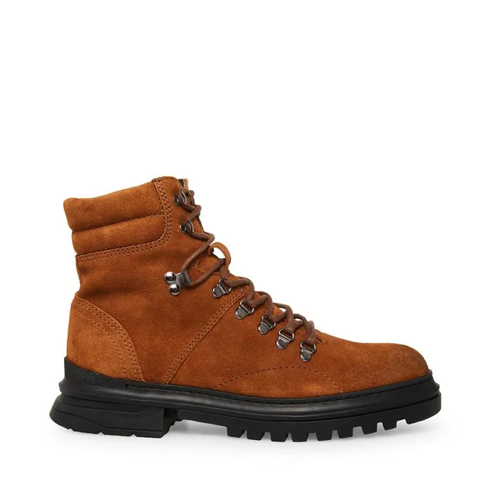 Steve Madden Monty Cognac Suede Mens Boots