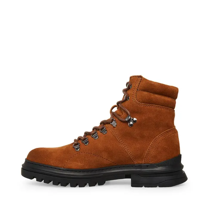 Steve Madden Monty Cognac Suede Mens Boots