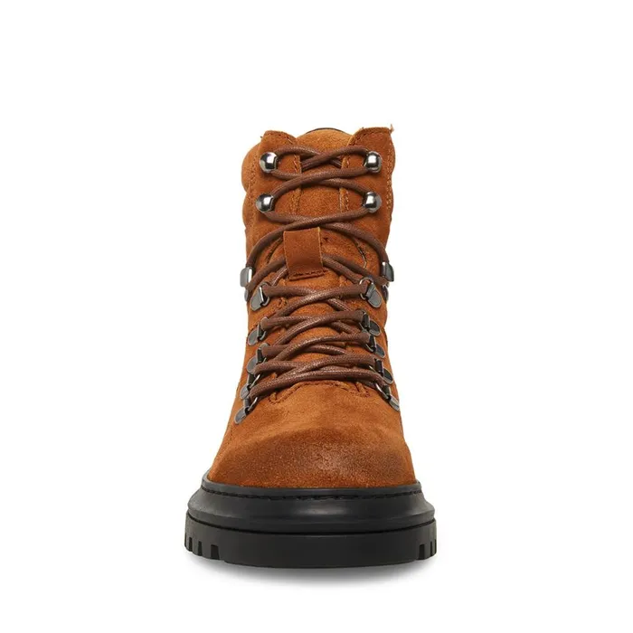 Steve Madden Monty Cognac Suede Mens Boots