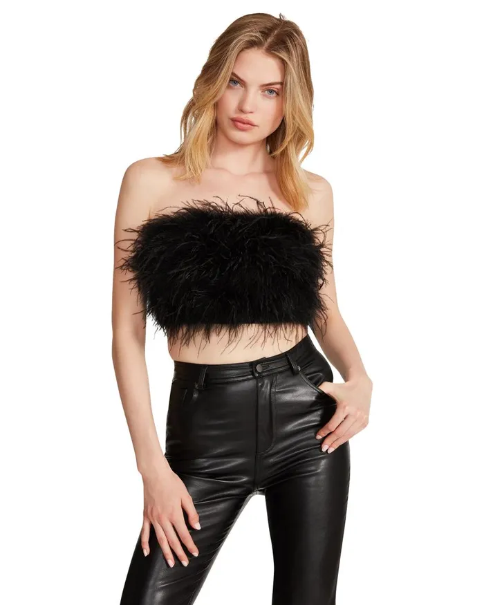 Steve Madden Nessa Top Black Womens Tops and Shirts