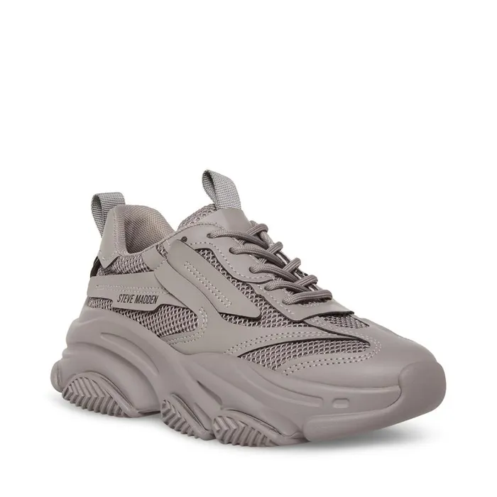 Steve Madden Possession Charcoal Womens Sneakers