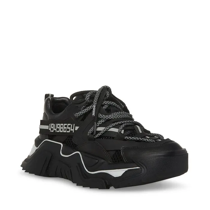Steve Madden Power Black Womens Sneakers