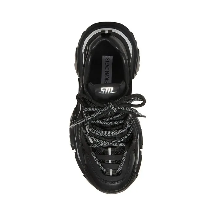 Steve Madden Power Black Womens Sneakers