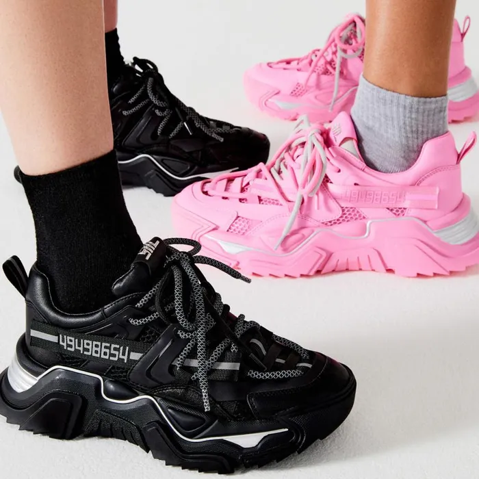 Steve Madden Power Black Womens Sneakers