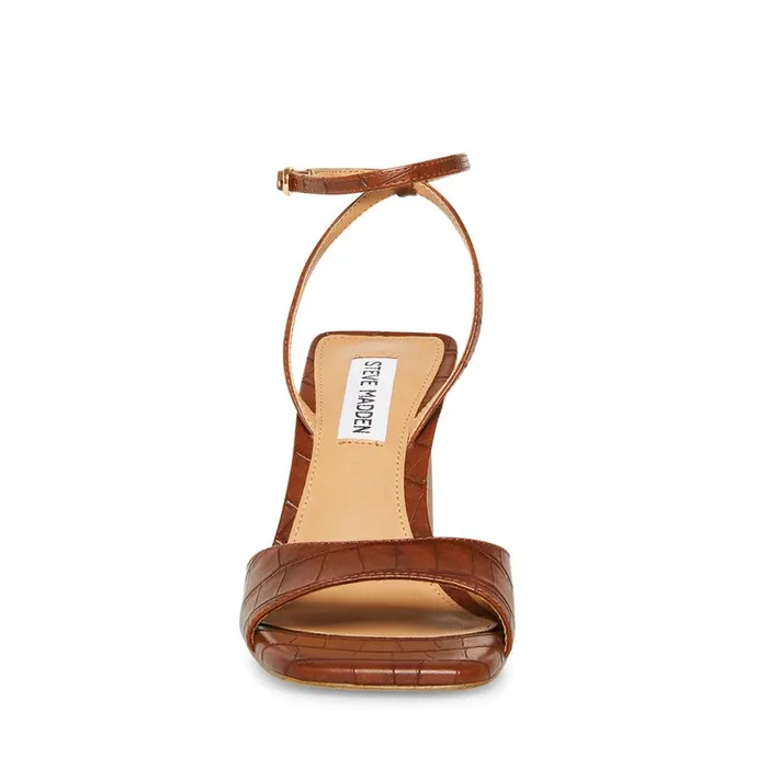 Steve Madden Rozlyn Brown Crocodile Womens Heels