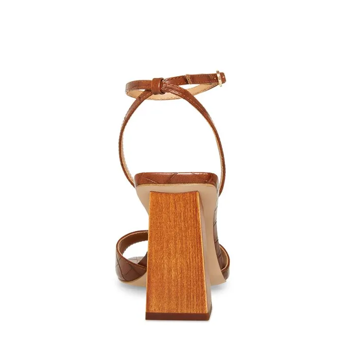 Steve Madden Rozlyn Brown Crocodile Womens Heels