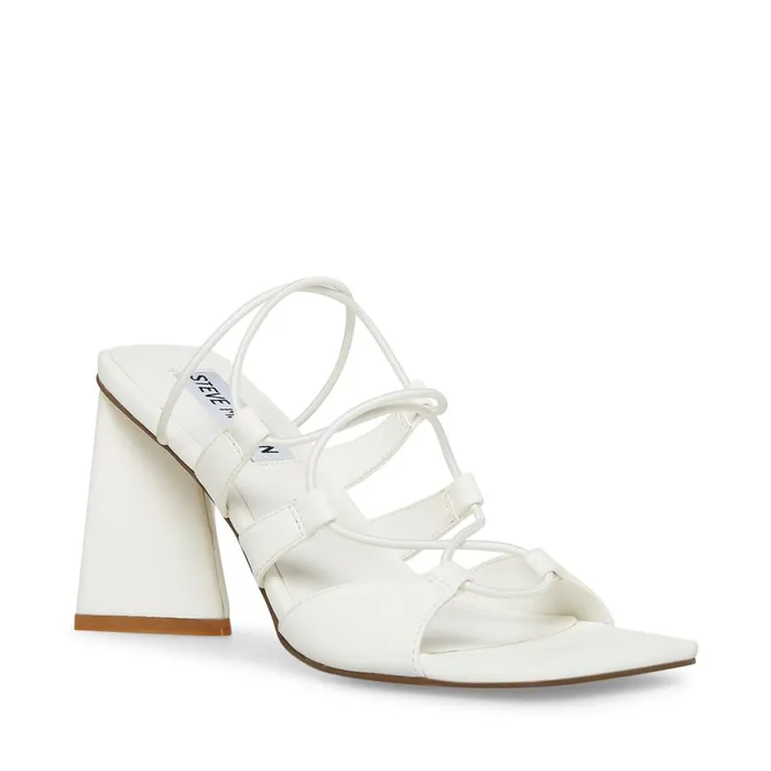 Steve Madden Spunky White Womens Heels