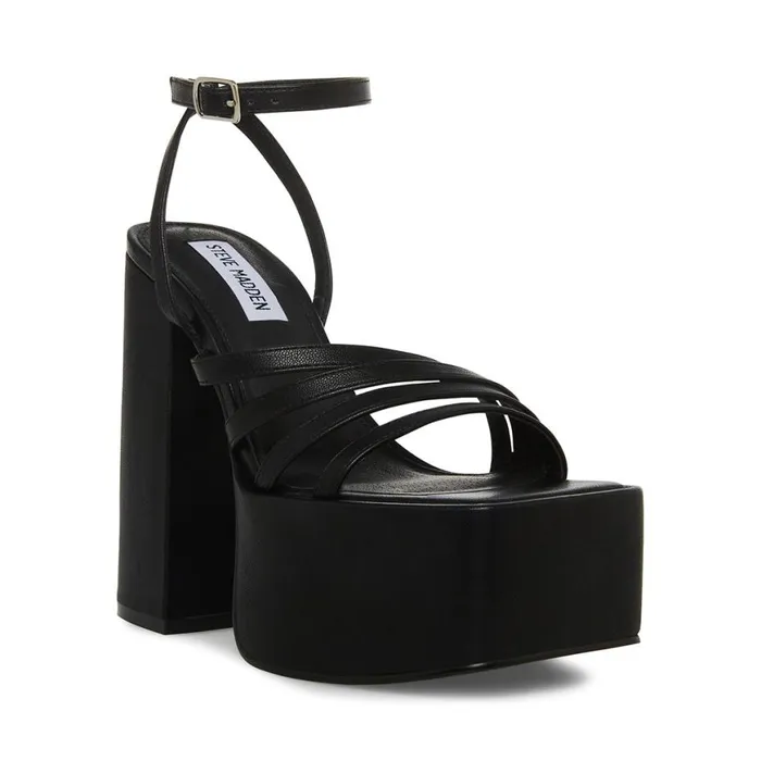 Steve Madden Thorne Black Womens Heels