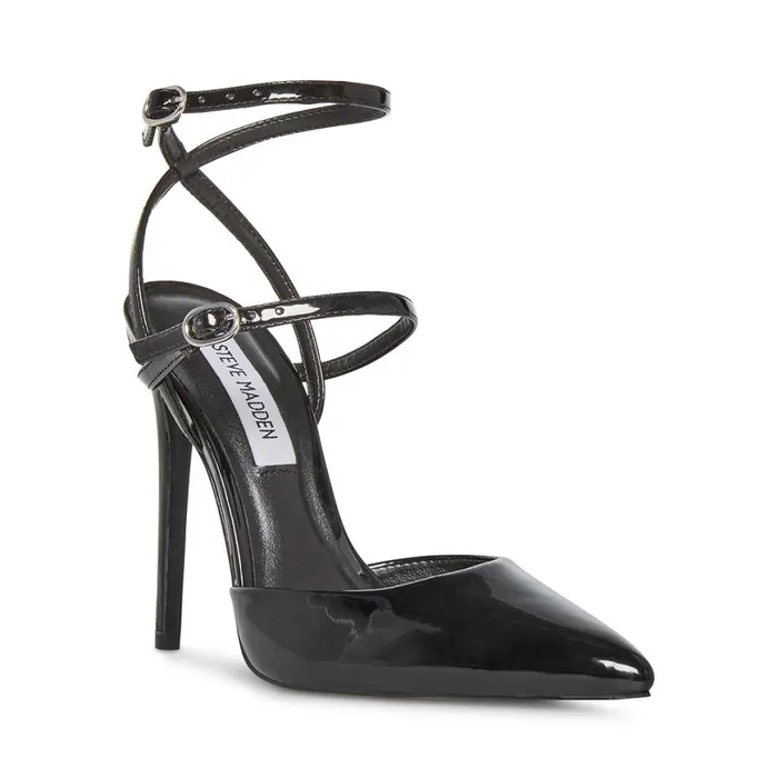 Steve Madden Variety Black Patent Womens Heels