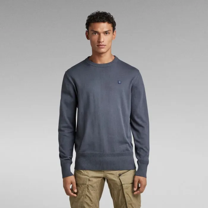 Sweaters Men GStar RAW Premium Core Knitted Sweater Fantem Blue