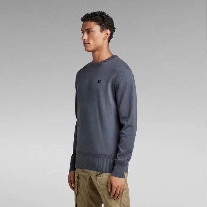 Sweaters Men GStar RAW Premium Core Knitted Sweater Fantem Blue