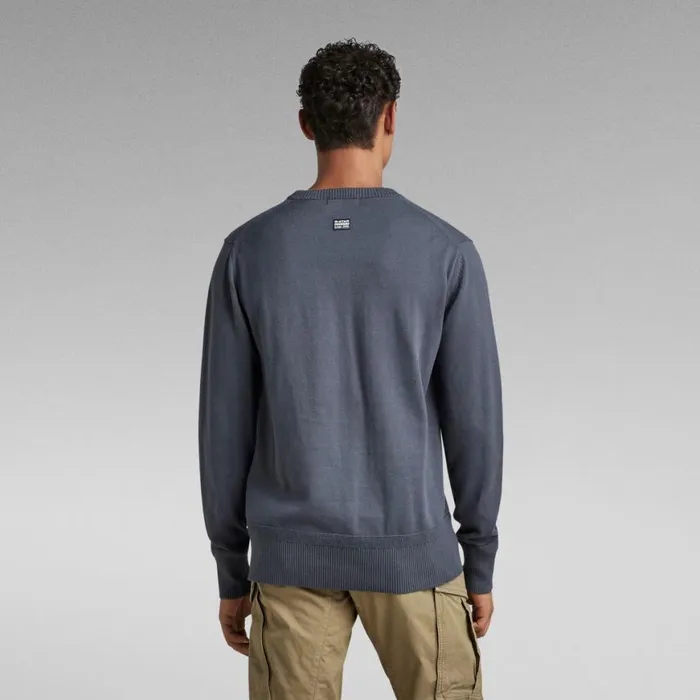 Sweaters Men GStar RAW Premium Core Knitted Sweater Fantem Blue